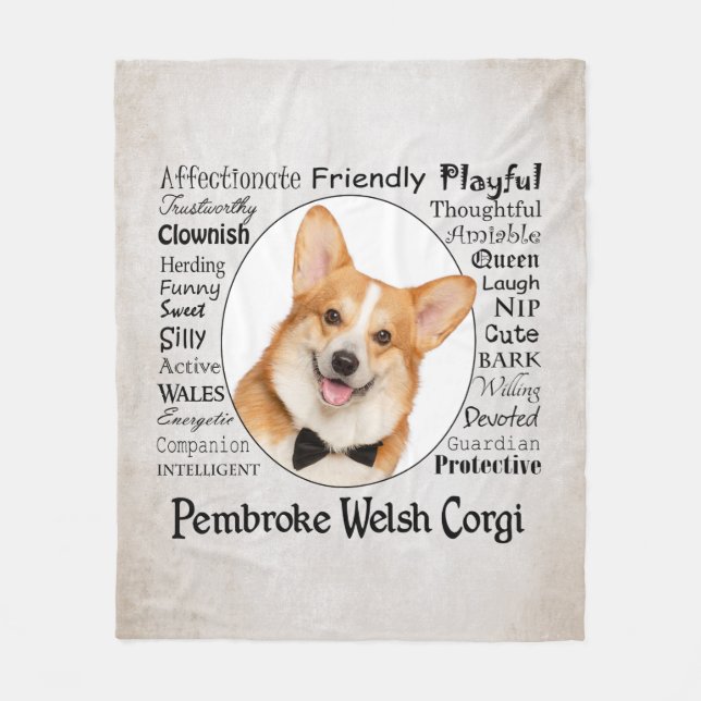 Corgi Traits Fleecedecke (Vorderseite)