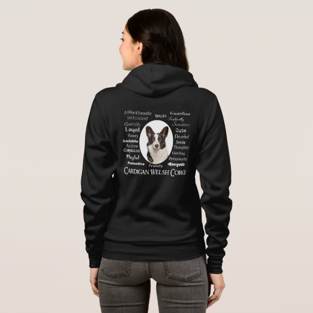 Corgi Traits Hoodie (Schwarz voll)