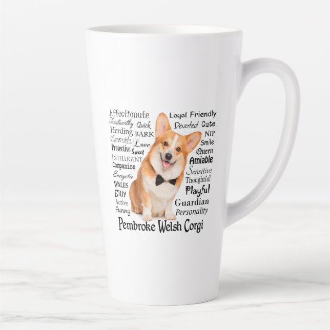 Corgi Traits Latte Tasse (Rechts)