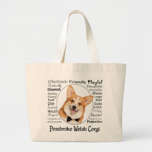 Corgi Traits Tote Bag Jumbo Stoffbeutel