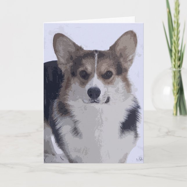 Corgi Tri Farbe Karte (Vorderseite)