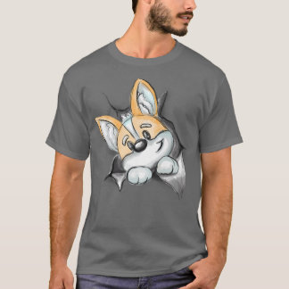 Corgi Tshirt Women Girls Welpe Mama Hund Popping