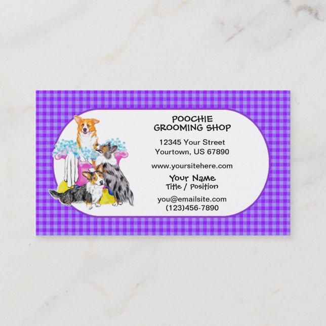 Corgi Tub Full Business Cards Visitenkarte (Vorderseite)