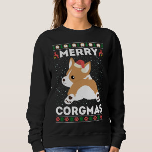 Corgi Ugly Christmas Sweater Style Merry Corgmas S Sweatshirt