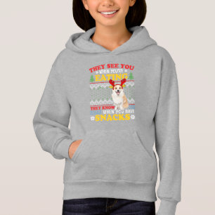 Corgi Ugly Weihnachten sie sehen Sie essen Weihnac Hoodie