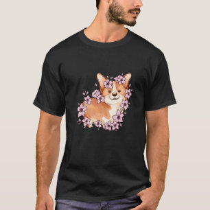 Corgi und Corgi mit Sakura und Kirschblüte 1 T-Shirt
