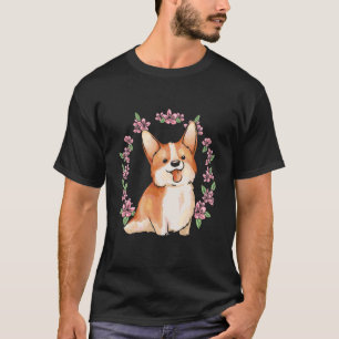 Corgi und Corgi mit Sakura und Kirschblüte 1 T-Shirt