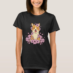 Corgi und Corgi mit Sakura und Kirschblüte 2 T-Shirt