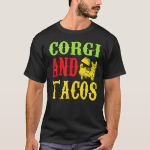 Corgi und Tacos Haustier T-Shirt