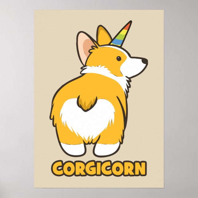 Corgi Unicorn - CORGICORN Poster (Vorne)