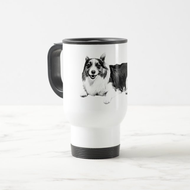 Corgi Unkomplizierte Route Reisebecher (Vorderseite Links)