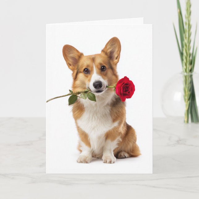 Corgi Valentine – Big Love with Short Legs Karte (Vorderseite)