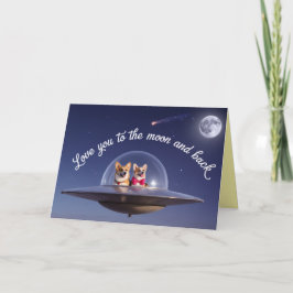 Corgi Valentine Card Feiertagskarte