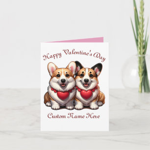Corgi Valentine Karte