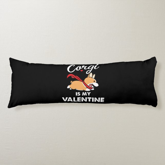 Corgi Valentine Seitenschläferkissen (Vorderseite)