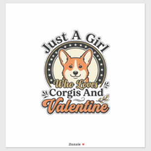 Corgi Valentins-Design für Hunde-Liebhaber_1 Aufkleber