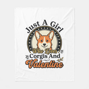 Corgi Valentins-Design für Hunde-Liebhaber_1 Fleecedecke