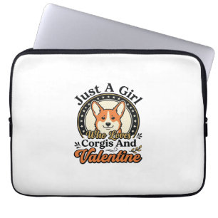 Corgi Valentins-Design für Hunde-Liebhaber_1 Laptopschutzhülle