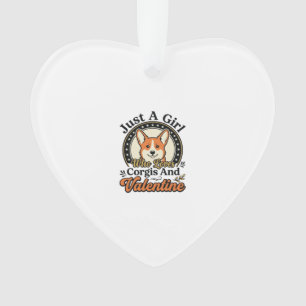 Corgi Valentins-Design für Hunde-Liebhaber_1 Ornament