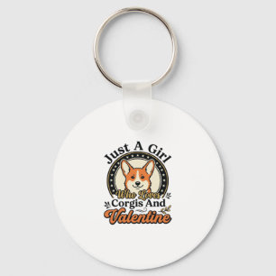 Corgi Valentins-Design für Hunde-Liebhaber_1 Schlüsselanhänger