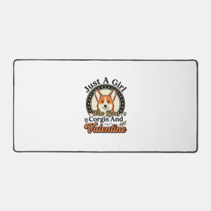 Corgi Valentins-Design für Hunde-Liebhaber_1 Schreibtischunterlage