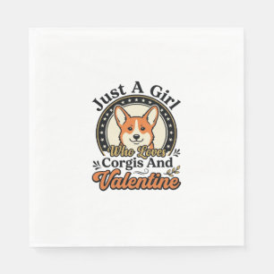Corgi Valentins-Design für Hunde-Liebhaber_1 Serviette