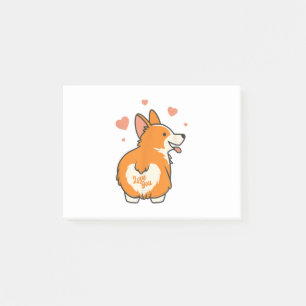Corgi Valentinstag Gift Dog Lover Herz Post-it Klebezettel