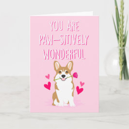 Corgi-Valentinstag-Karte Feiertagskarte