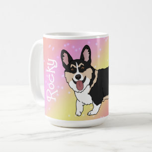 Corgi Valentinstag Pink Galaxy Kaffeetasse