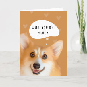 Corgi Valentinstagskarte Gold Karte