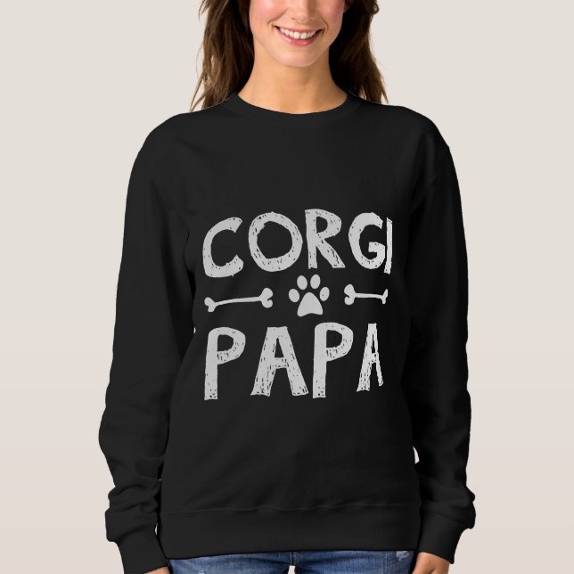 Corgi Vater 640 Sweatshirt (Vorderseite)