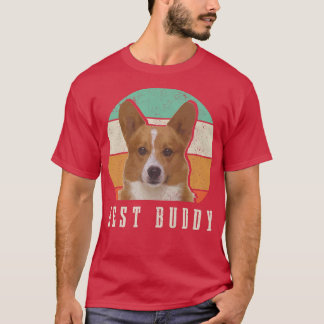Corgi Vater Corgi Mama Best Buddy Retro Vintag Dog T-Shirt