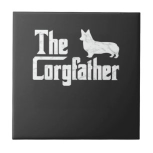 Corgi-Vater der Corgfather Lustiges Corgi-Liebhabe Fliese