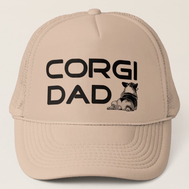 Corgi-Vater-Kappe Truckerkappe (Vorderseite)