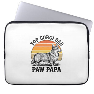 Corgi-Vater-Shirt Vintage-Sonnenuntergang-Hund-Pap Laptopschutzhülle