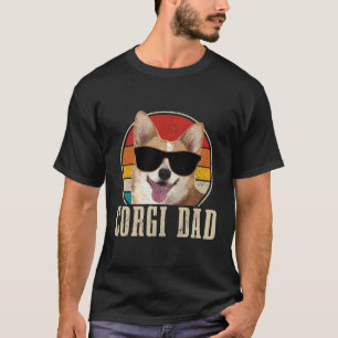 Corgi Vater Vintag Sonnenbrille Funny Corgi Dog Ei T-Shirt