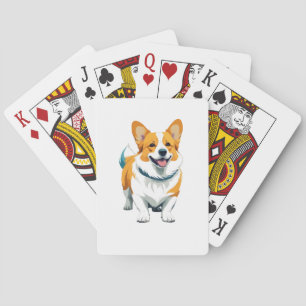 Corgi Vector Art mit lebhaften Farben Spielkarten