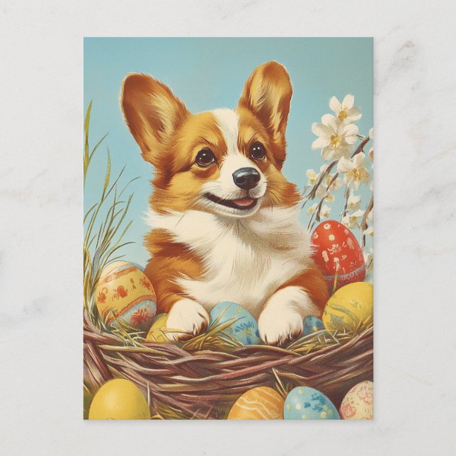 Corgi Vintag Osteri Postkarte (Vorderseite)