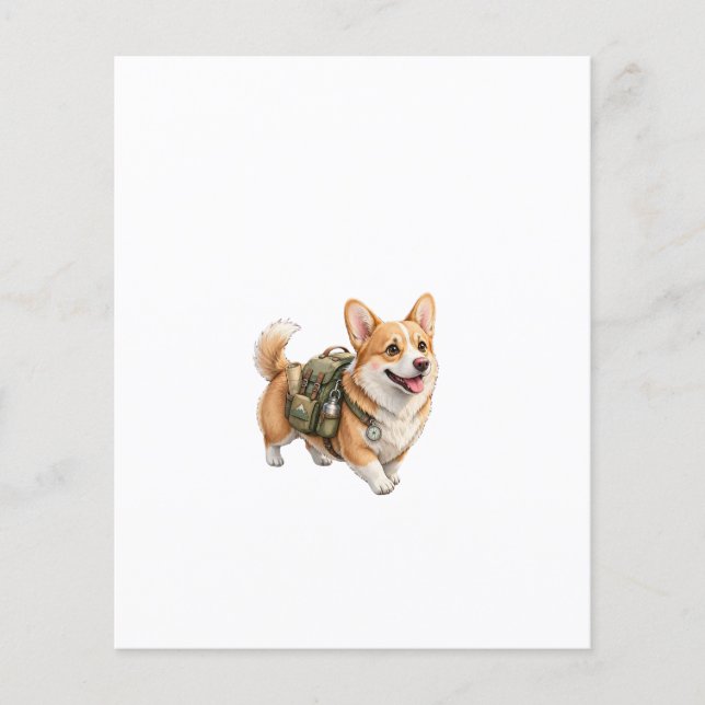 Corgi-Wanderabenteuer-Wasserfarben-Flyer Flyer (Vorne)