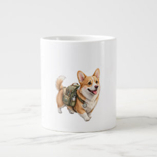 Corgi-Wanderabenteuer-Wasserfarben-Tasse Jumbo-Tasse