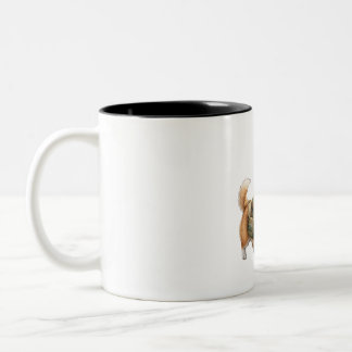 Corgi-Wanderabenteuer-Wasserfarben-Tasse Zweifarbige Tasse
