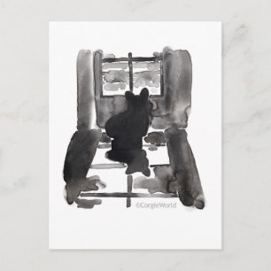 Corgi wartete Postkarte