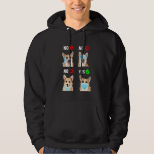 Corgi Wear Gesichtsmaske Gleiche soziale Distanz F Hoodie