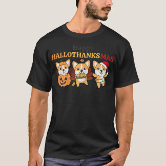 Corgi Weihnachten Halloween Froh T-Shirt