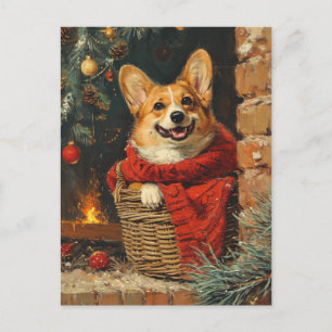 Corgi Weihnachten Postkarte