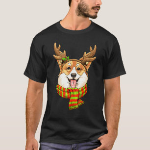 Corgi Weihnachten Rentiere Geweih Hund Xmas T-Shirt