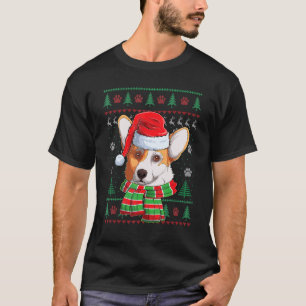 Corgi Weihnachten Santa Hund Pyjama hässlicher Pu T-Shirt