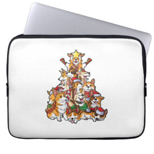 Corgi Weihnachtsbaum Dog Santa Merry Corgmas Xmas Laptopschutzhülle