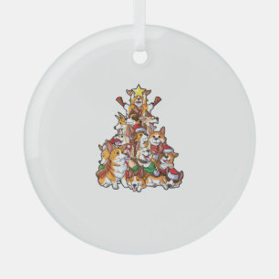 Corgi Weihnachtsbaum Dog Santa Merry Corgmas Xmas Ornament Aus Glas