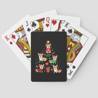 Corgi Weihnachtsbaum Spielkarten